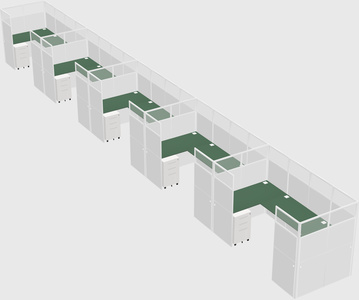 U-shaped cubicle