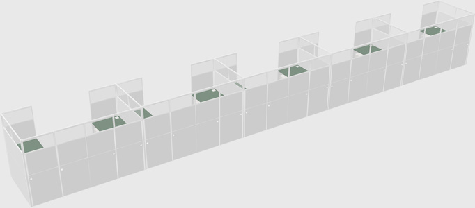 U-shaped cubicle