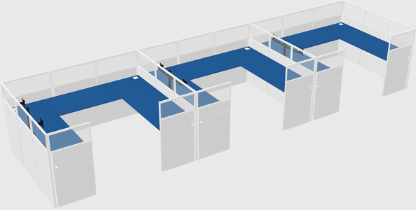 U-shaped cubicle