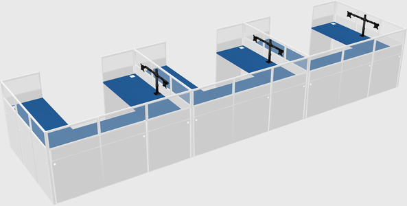 U-shaped cubicle