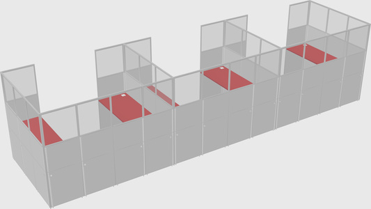 U-shaped cubicle
