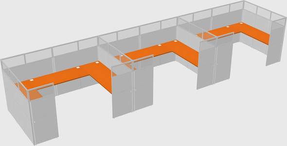U-shaped cubicle