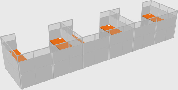 U-shaped cubicle