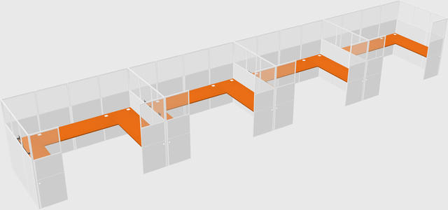 U-shaped cubicle
