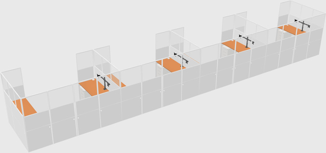 U-shaped cubicle