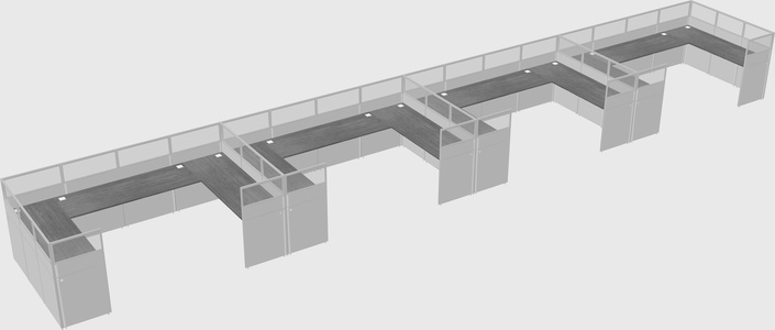 U-shaped cubicle