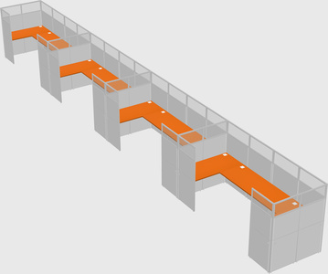 U-shaped cubicle