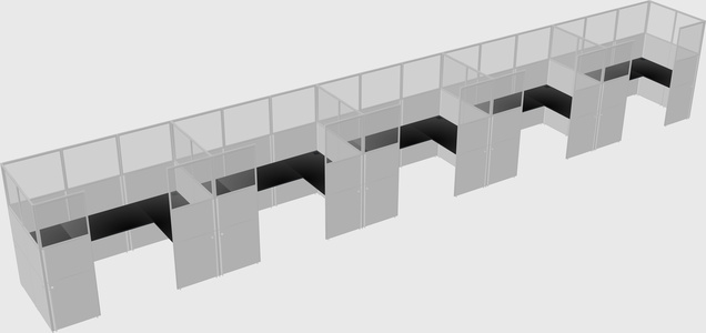 U-shaped cubicle