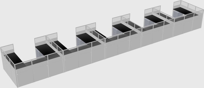 U-shaped cubicle