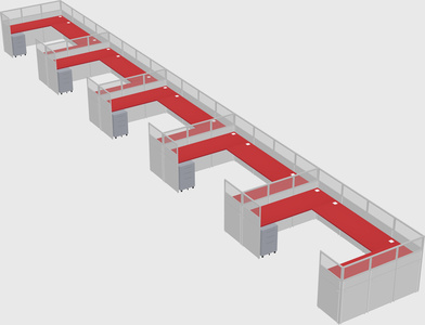 U-shaped cubicle