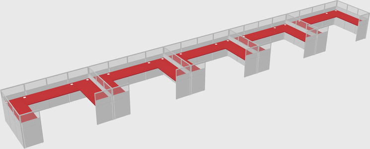 U-shaped cubicle