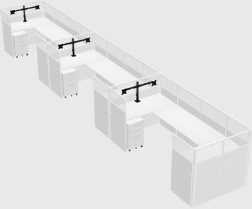 U-shaped cubicle