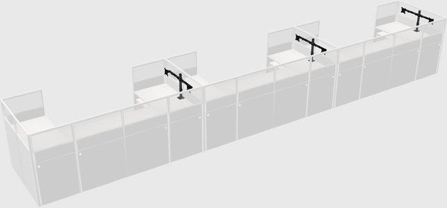 U-shaped cubicle