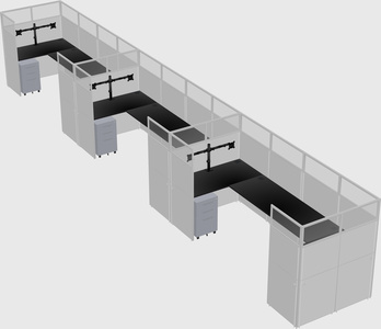 U-shaped cubicle