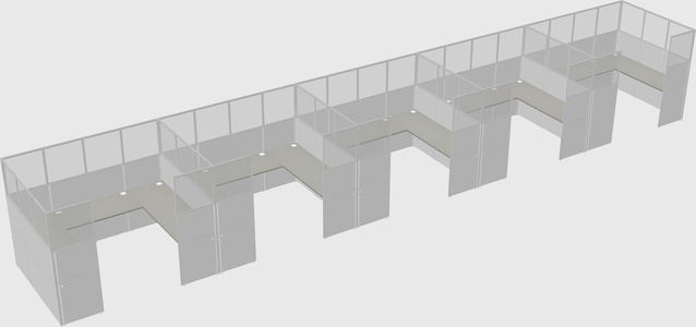 U-shaped cubicle