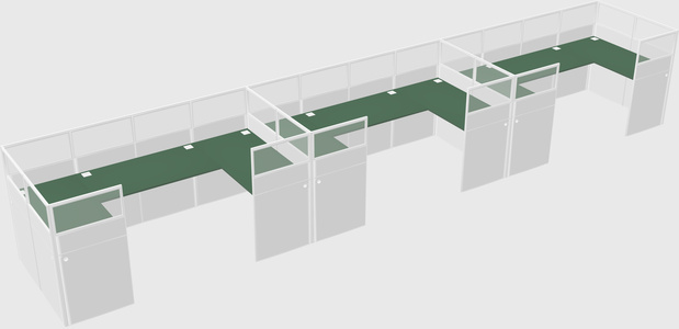 U-shaped cubicle