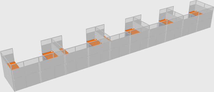 U-shaped cubicle