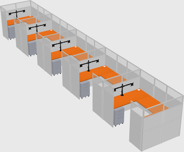 U-shaped cubicle