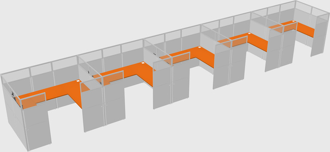 U-shaped cubicle