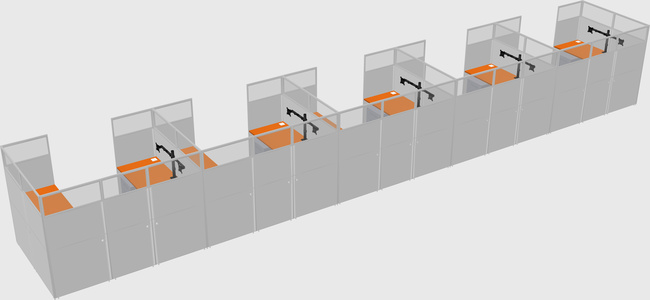 U-shaped cubicle