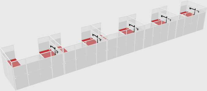 U-shaped cubicle