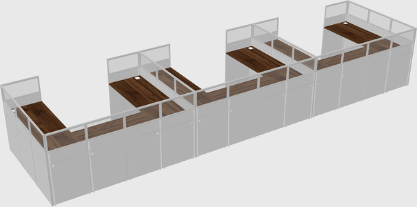 U-shaped cubicle