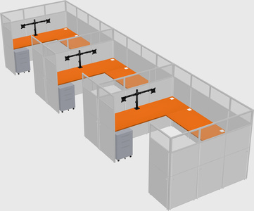 U-shaped cubicle