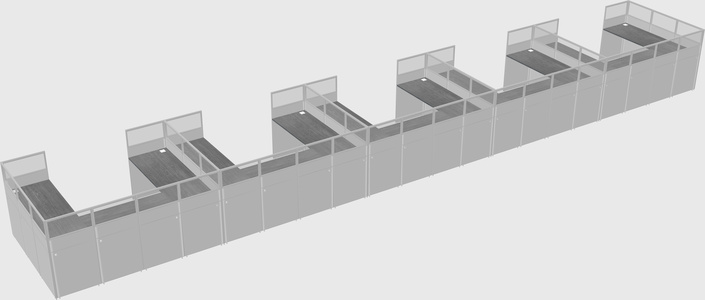 U-shaped cubicle