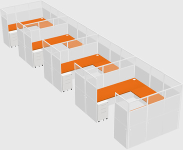 U-shaped cubicle