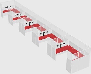 U-shaped cubicle