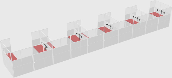 U-shaped cubicle
