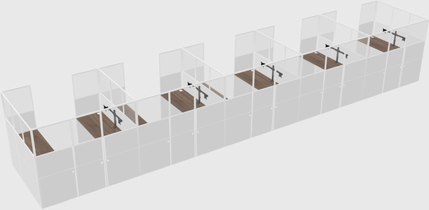 U-shaped cubicle