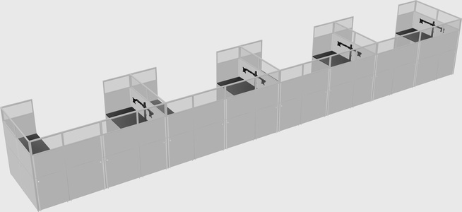 U-shaped cubicle