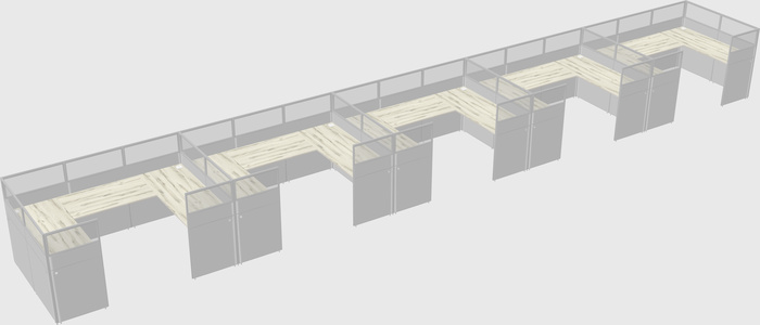 U-shaped cubicle