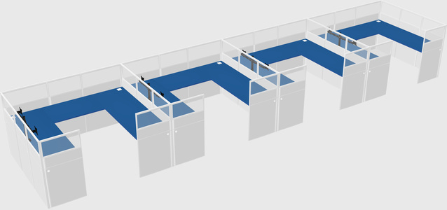 U-shaped cubicle