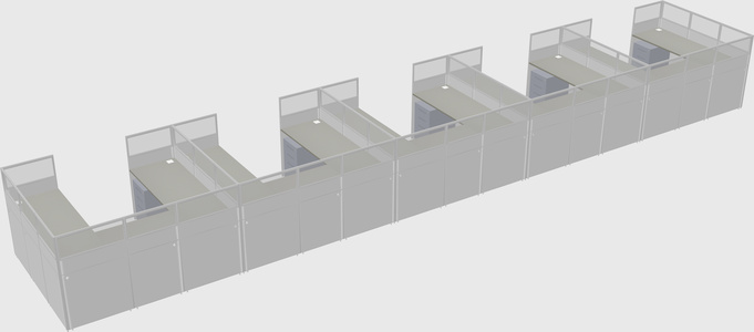 U-shaped cubicle
