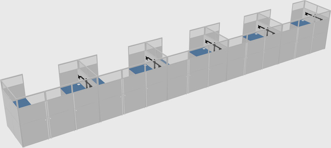 U-shaped cubicle