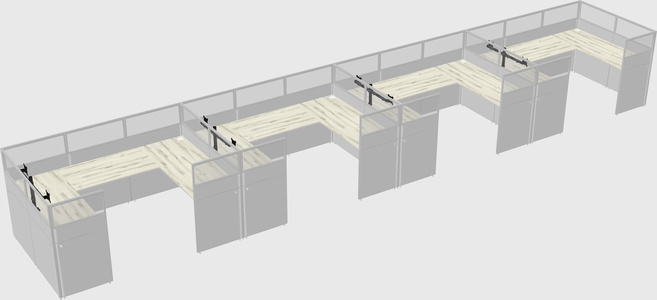 U-shaped cubicle