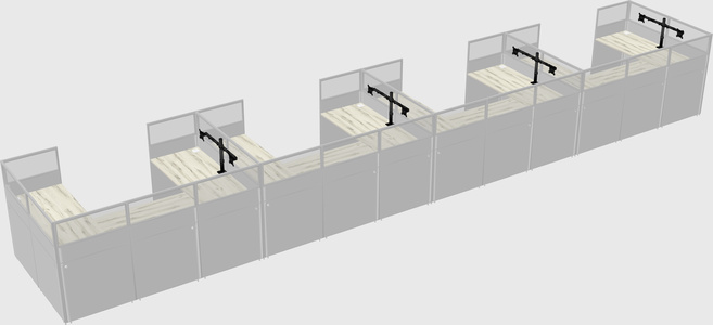 U-shaped cubicle