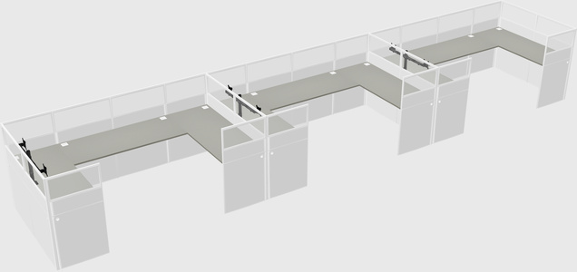 U-shaped cubicle