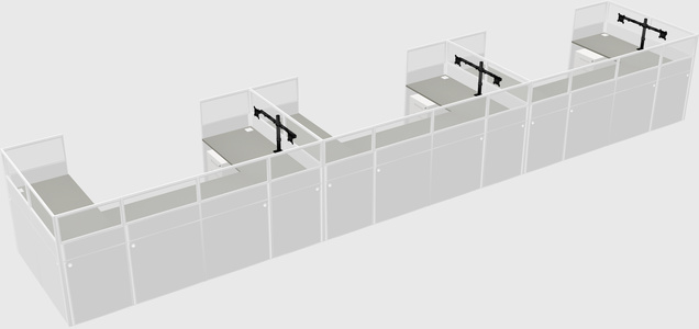 U-shaped cubicle