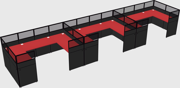 U-shaped cubicle