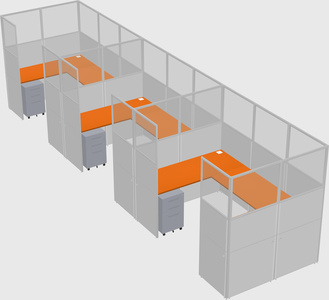 U-shaped cubicle