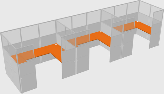 U-shaped cubicle