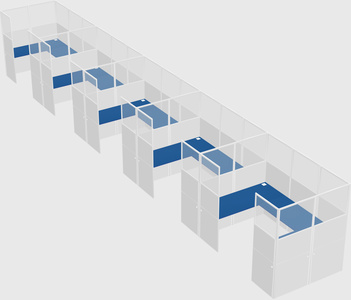 U-shaped cubicle