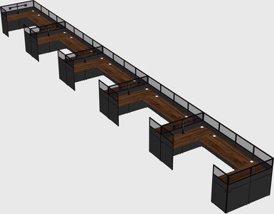 U-shaped cubicle