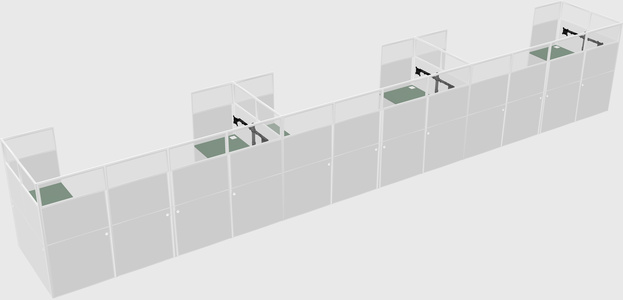 U-shaped cubicle