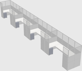 U-shaped cubicle