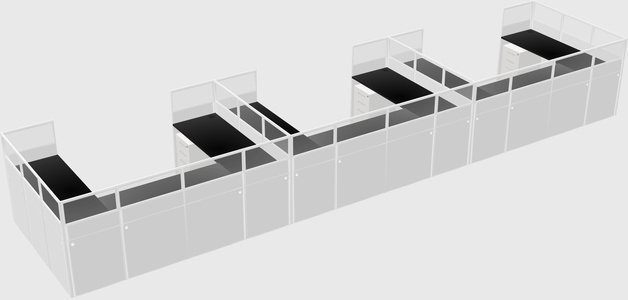 U-shaped cubicle