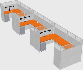 U-shaped cubicle